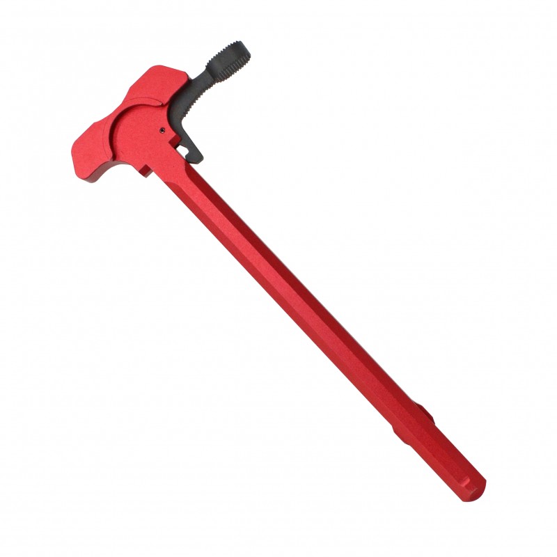 AR-15 Battle Hammer Charging Handle w/ Oversized Latch - Red body and Black Latch